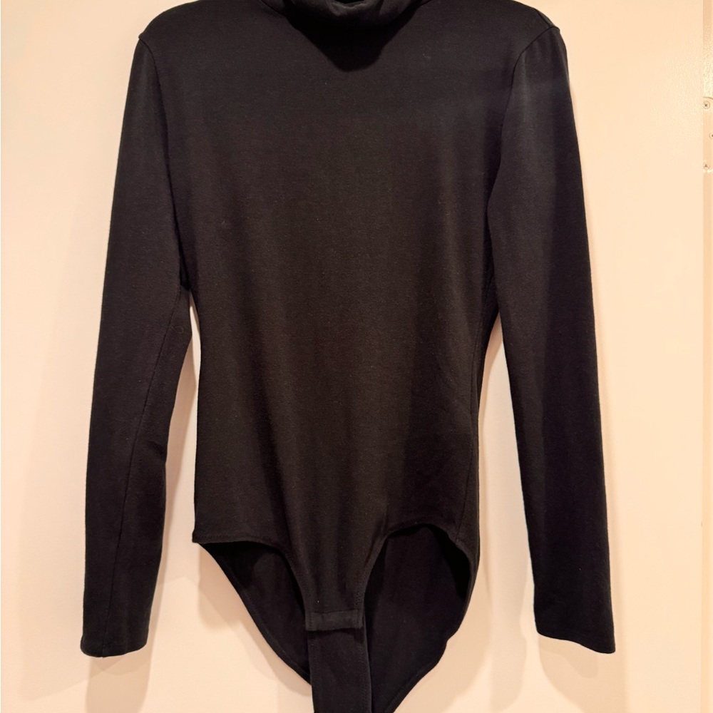 NWT Madewell Black Long Sleeve Turtleneck Bodysuit Size L